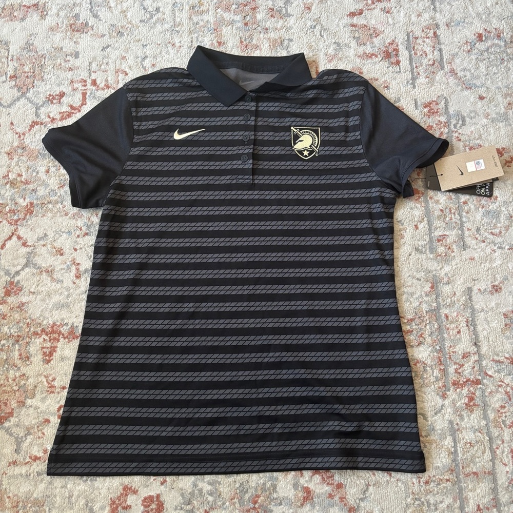Army Black Knights Polo Shirt Nike Women’s L Dri Fit Performance West Point USMA